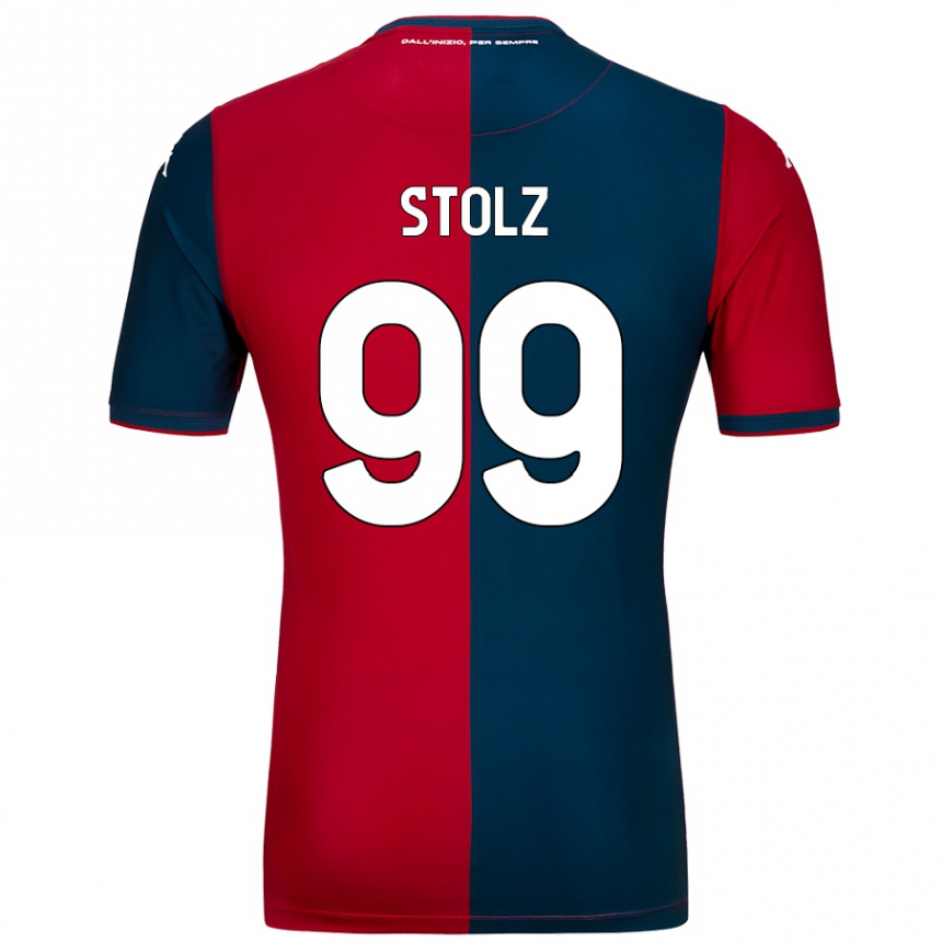 Niño Fútbol Camiseta Franz Stolz #99 Rojo Azul Oscuro 1ª Equipación 2024/25 México