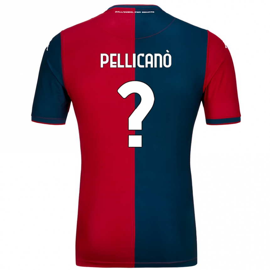 Niño Fútbol Camiseta Antonino Pellicanò #0 Rojo Azul Oscuro 1ª Equipación 2024/25 México