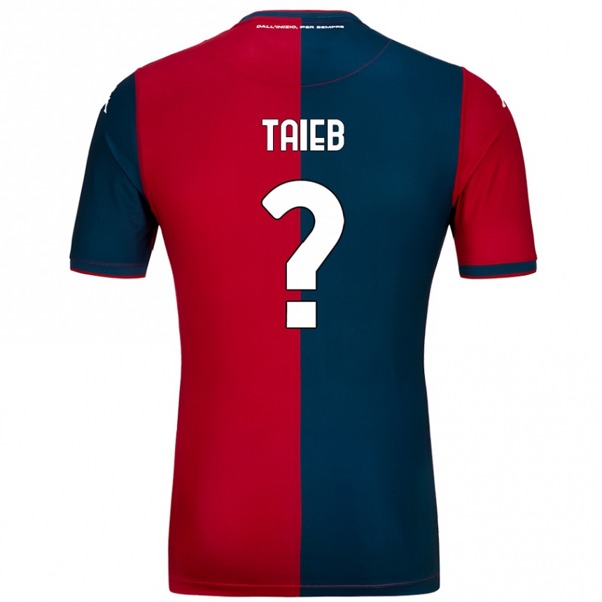 Niño Fútbol Camiseta Chad Taieb #0 Rojo Azul Oscuro 1ª Equipación 2024/25 México