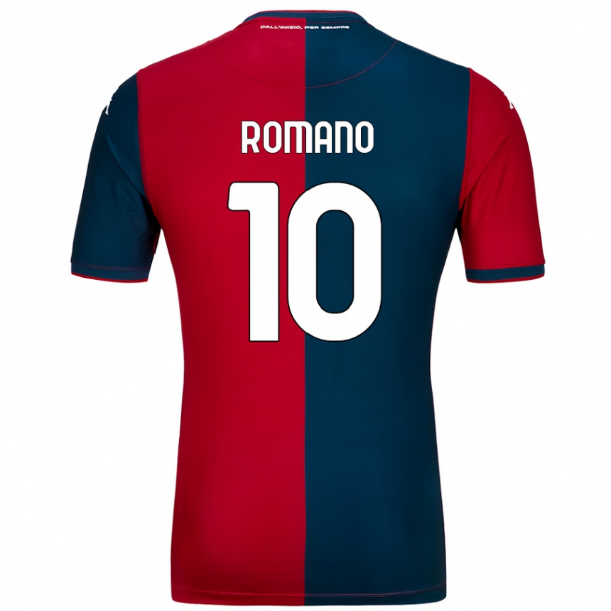 Niño Fútbol Camiseta Marco Romano #10 Rojo Azul Oscuro 1ª Equipación 2024/25 México