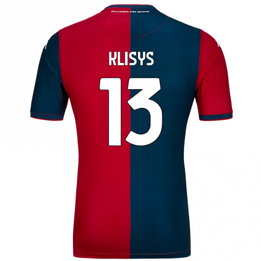 Niño Fútbol Camiseta Lukas Klisys #13 Rojo Azul Oscuro 1ª Equipación 2024/25 México