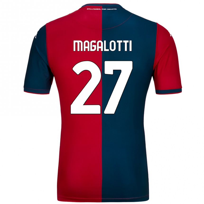 Niño Fútbol Camiseta Gabriele Magalotti #27 Rojo Azul Oscuro 1ª Equipación 2024/25 México