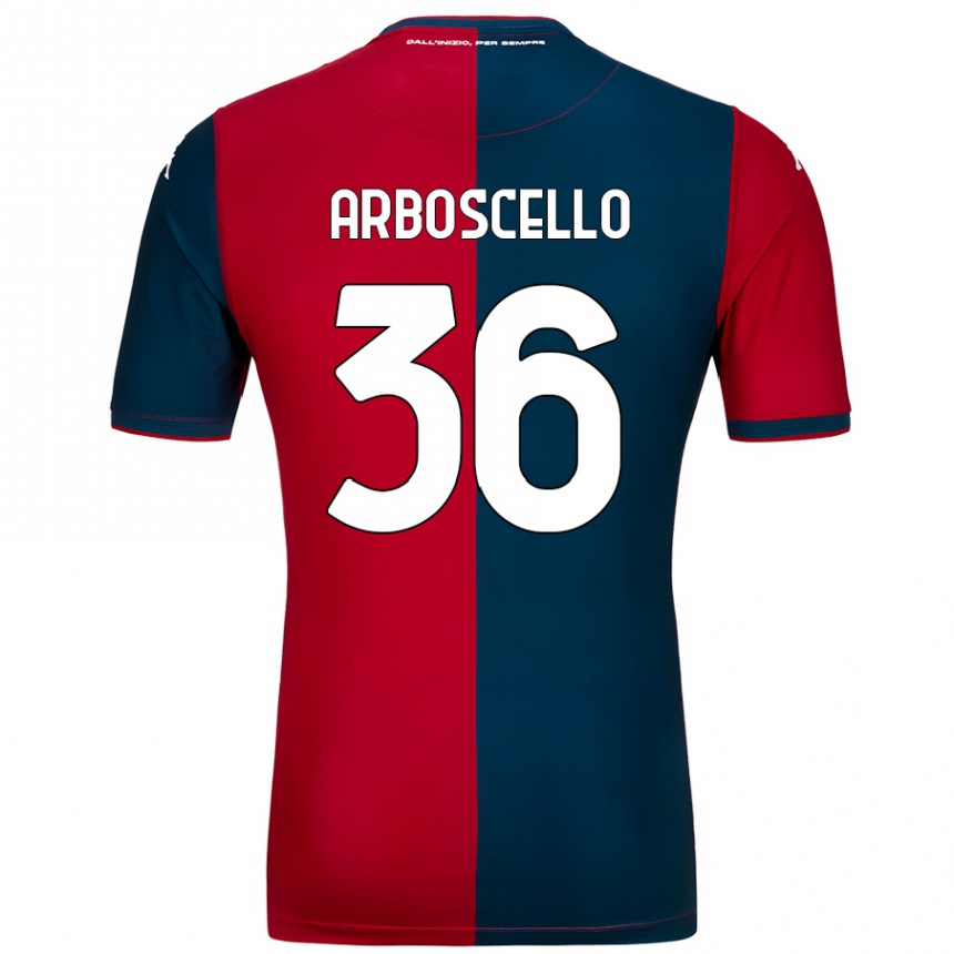 Niño Fútbol Camiseta Riccardo Arboscello #36 Rojo Azul Oscuro 1ª Equipación 2024/25 México