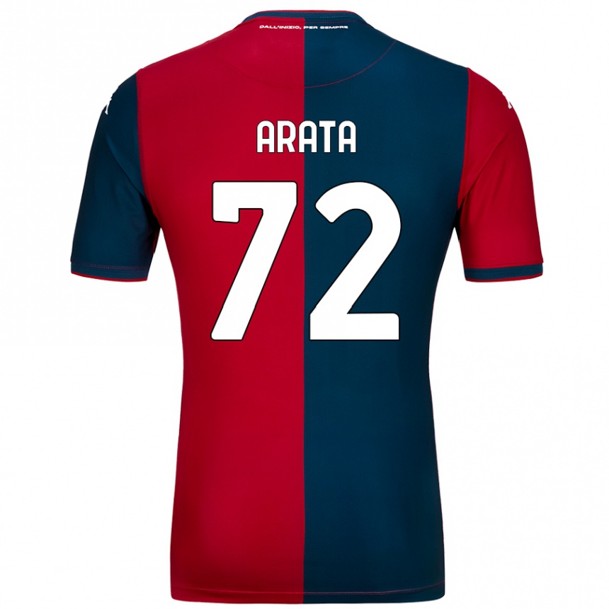 Niño Fútbol Camiseta Stefano Arata #72 Rojo Azul Oscuro 1ª Equipación 2024/25 México