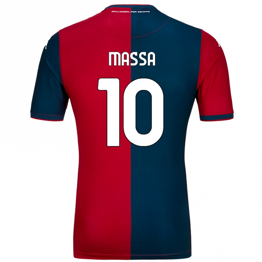 Niño Fútbol Camiseta Alessandra Massa #10 Rojo Azul Oscuro 1ª Equipación 2024/25 México