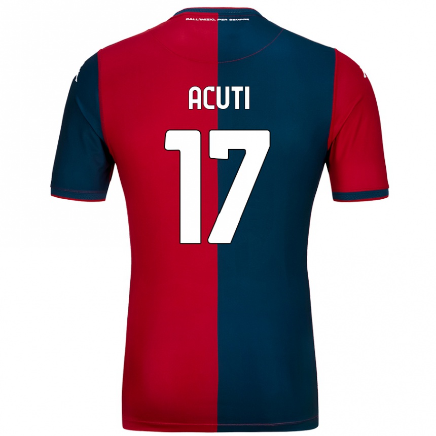 Niño Fútbol Camiseta Arianna Acuti #17 Rojo Azul Oscuro 1ª Equipación 2024/25 México