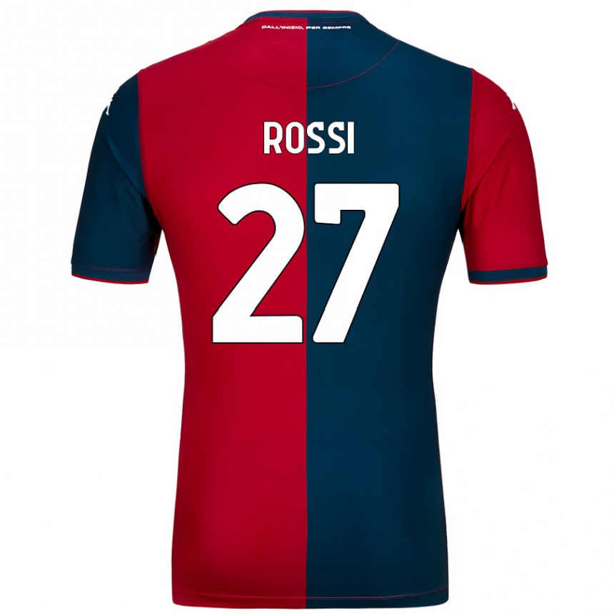 Niño Fútbol Camiseta Lucrezia Rossi #27 Rojo Azul Oscuro 1ª Equipación 2024/25 México