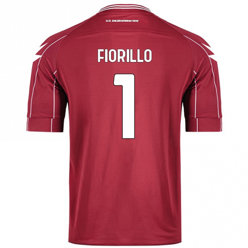 Niño Fútbol Camiseta Vincenzo Fiorillo #1 Borgoña 1ª Equipación 2024/25 México