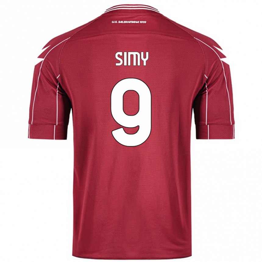 Niño Fútbol Camiseta Simy #9 Borgoña 1ª Equipación 2024/25 México