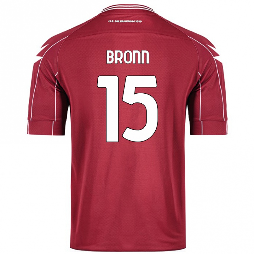 Niño Fútbol Camiseta Dylan Bronn #15 Borgoña 1ª Equipación 2024/25 México