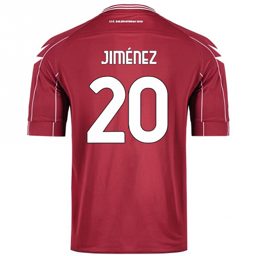 Niño Fútbol Camiseta Kaleb Jiménez #20 Borgoña 1ª Equipación 2024/25 México