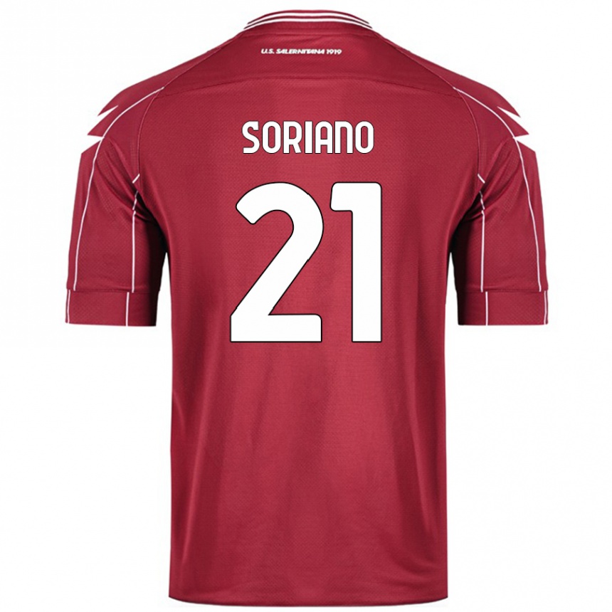 Niño Fútbol Camiseta Roberto Soriano #21 Borgoña 1ª Equipación 2024/25 México