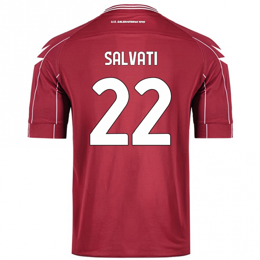 Niño Fútbol Camiseta Gregorio Salvati #22 Borgoña 1ª Equipación 2024/25 México