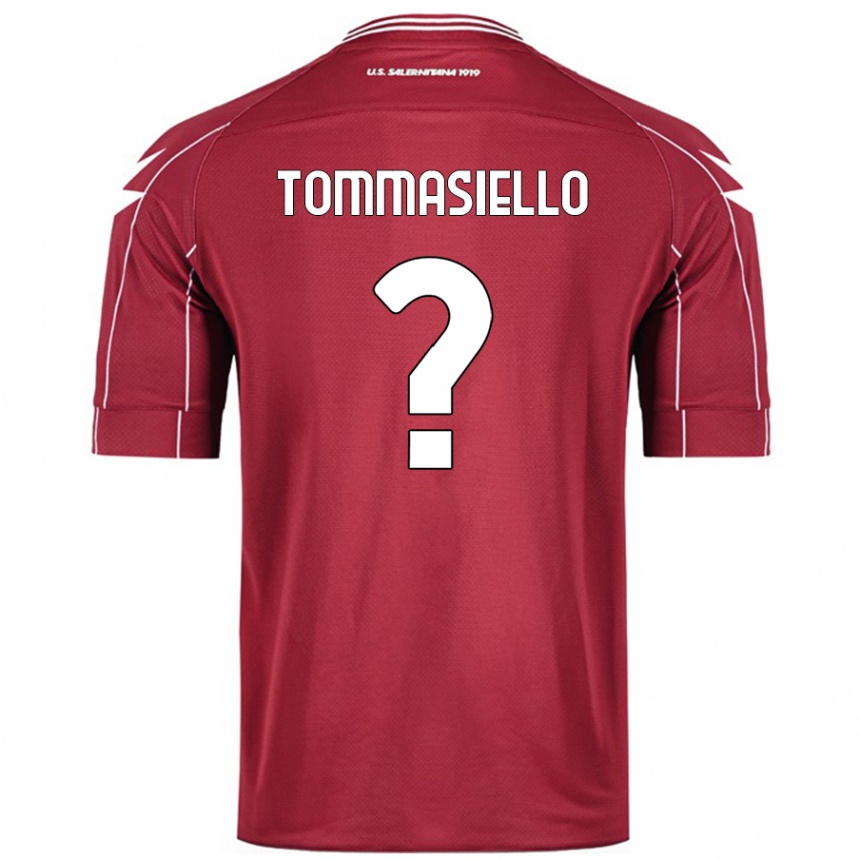 Niño Fútbol Camiseta Francesco Tommasiello #0 Borgoña 1ª Equipación 2024/25 México