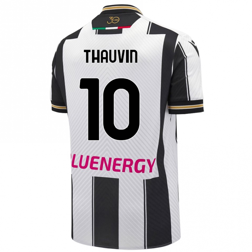 Niño Fútbol Camiseta Florian Thauvin #10 Blanco Negro 1ª Equipación 2024/25 México