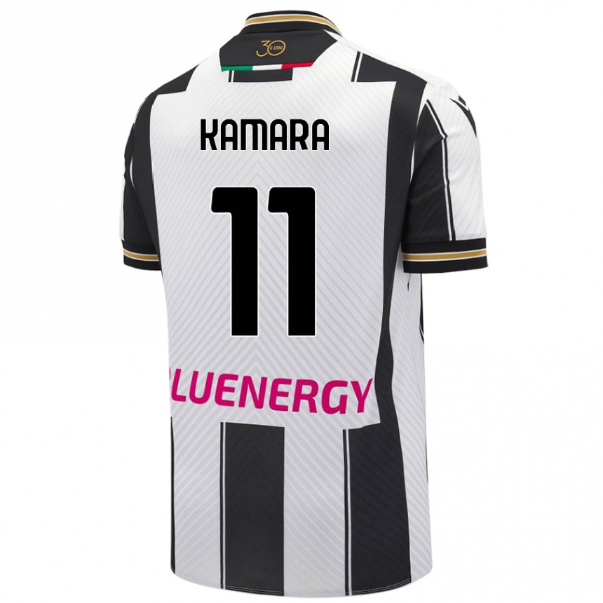 Niño Fútbol Camiseta Hassane Kamara #11 Blanco Negro 1ª Equipación 2024/25 México