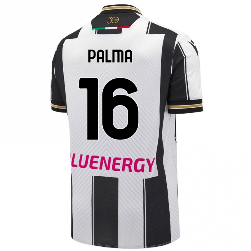 Niño Fútbol Camiseta Matteo Palma #16 Blanco Negro 1ª Equipación 2024/25 México