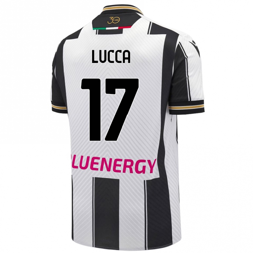 Niño Fútbol Camiseta Lorenzo Lucca #17 Blanco Negro 1ª Equipación 2024/25 México