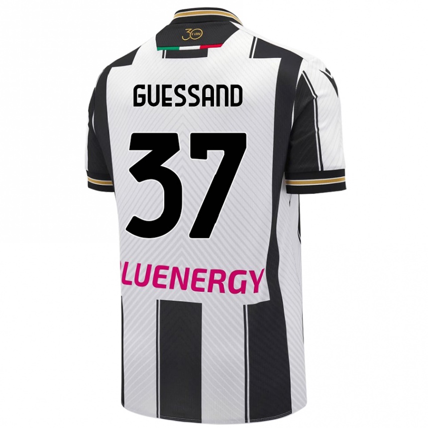 Niño Fútbol Camiseta Axel Guessand #37 Blanco Negro 1ª Equipación 2024/25 México