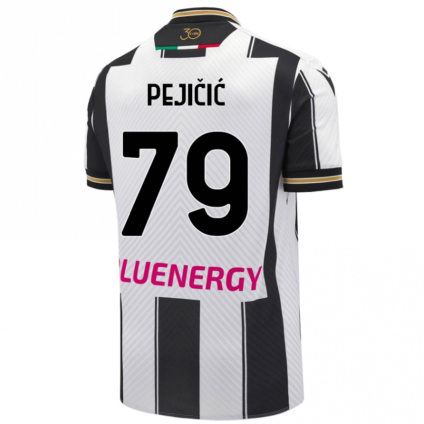 Niño Fútbol Camiseta David Pejičić #79 Blanco Negro 1ª Equipación 2024/25 México