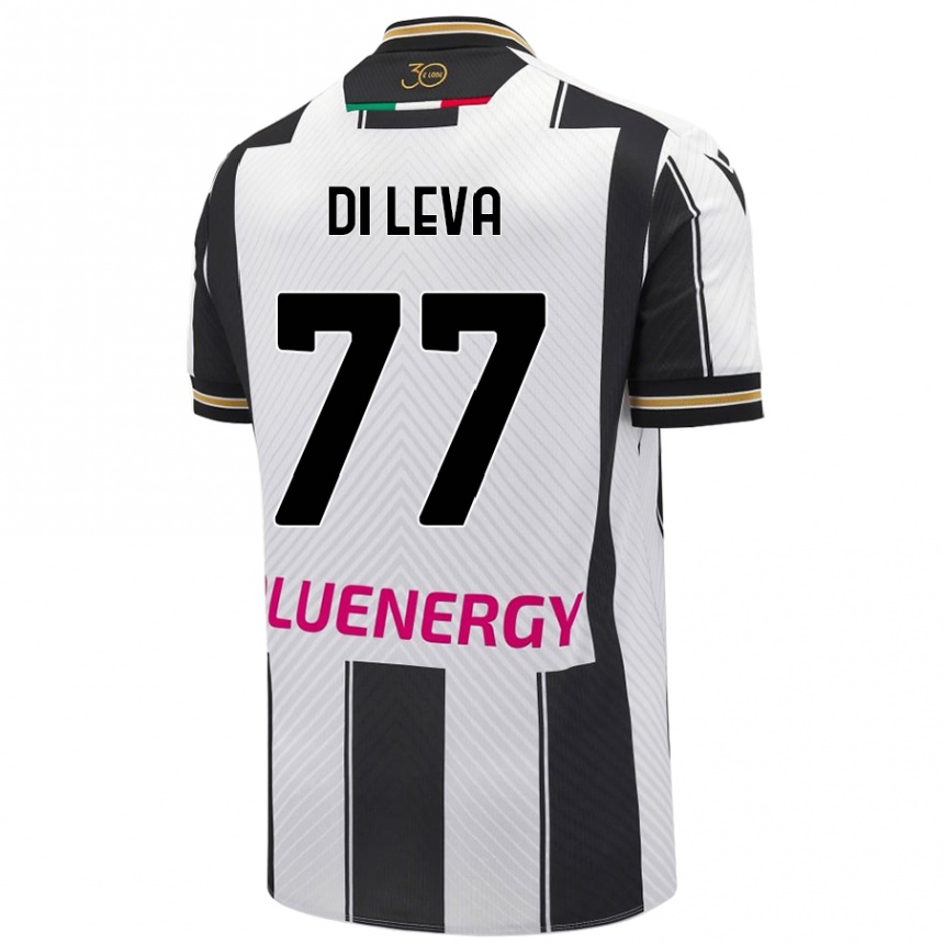 Niño Fútbol Camiseta Vincenzo Di Leva #77 Blanco Negro 1ª Equipación 2024/25 México