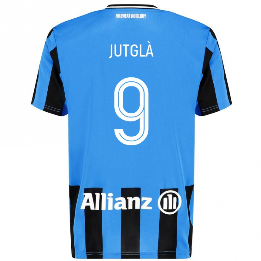 Niño Fútbol Camiseta Ferran Jutglà #9 Azul Cielo Negro 1ª Equipación 2024/25 México