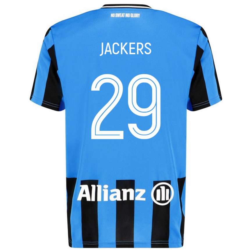 Niño Fútbol Camiseta Nordin Jackers #29 Azul Cielo Negro 1ª Equipación 2024/25 México