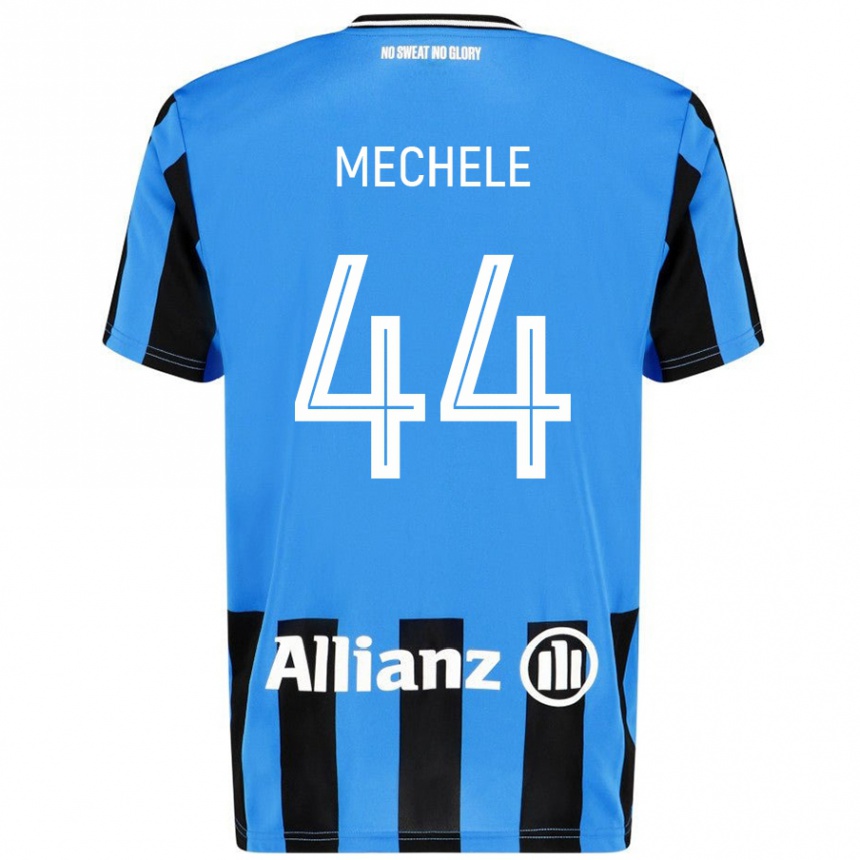 Niño Fútbol Camiseta Brandon Mechele #44 Azul Cielo Negro 1ª Equipación 2024/25 México