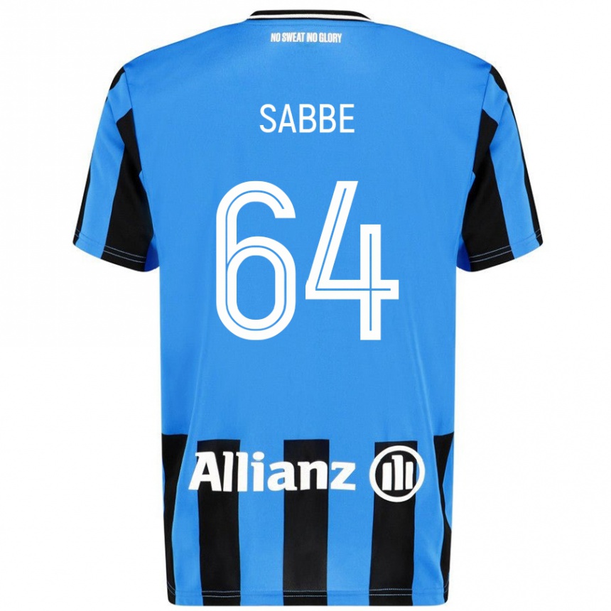 Niño Fútbol Camiseta Kyriani Sabbe #64 Azul Cielo Negro 1ª Equipación 2024/25 México