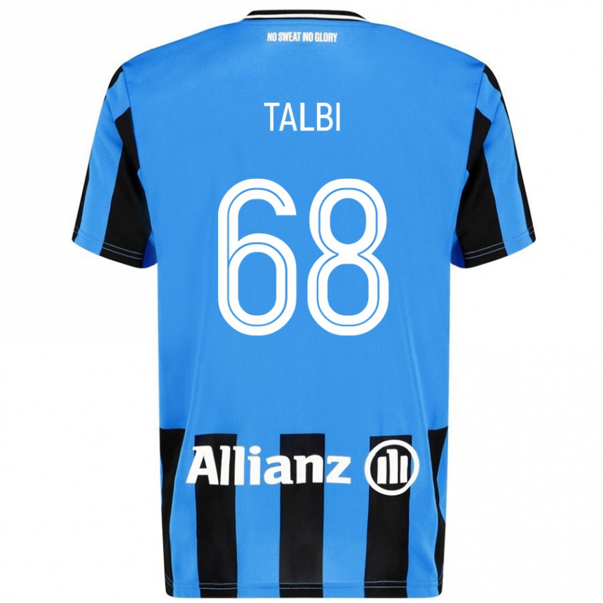 Niño Fútbol Camiseta Chemsdine Talbi #68 Azul Cielo Negro 1ª Equipación 2024/25 México