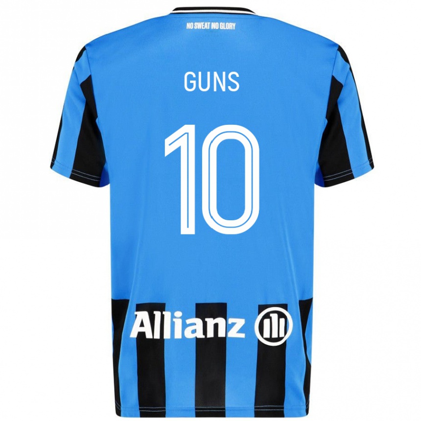 Niño Fútbol Camiseta Celien Guns #10 Azul Cielo Negro 1ª Equipación 2024/25 México