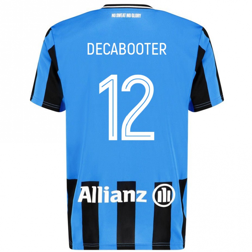 Niño Fútbol Camiseta Marith Decabooter #12 Azul Cielo Negro 1ª Equipación 2024/25 México