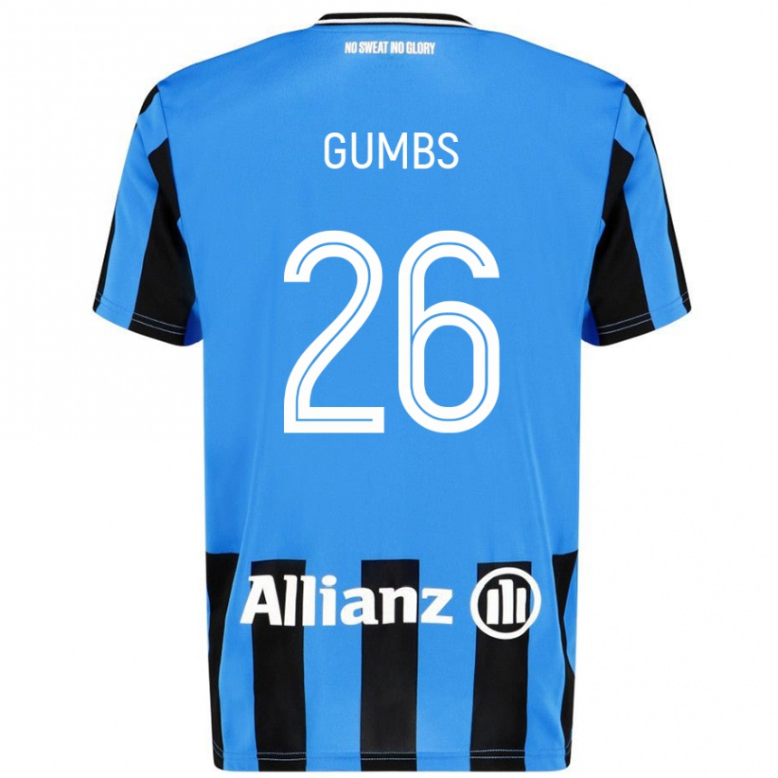 Niño Fútbol Camiseta Aisse Gumbs #26 Azul Cielo Negro 1ª Equipación 2024/25 México