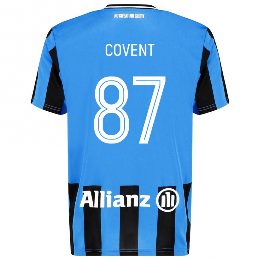 Niño Fútbol Camiseta Jorijn Covent #87 Azul Cielo Negro 1ª Equipación 2024/25 México