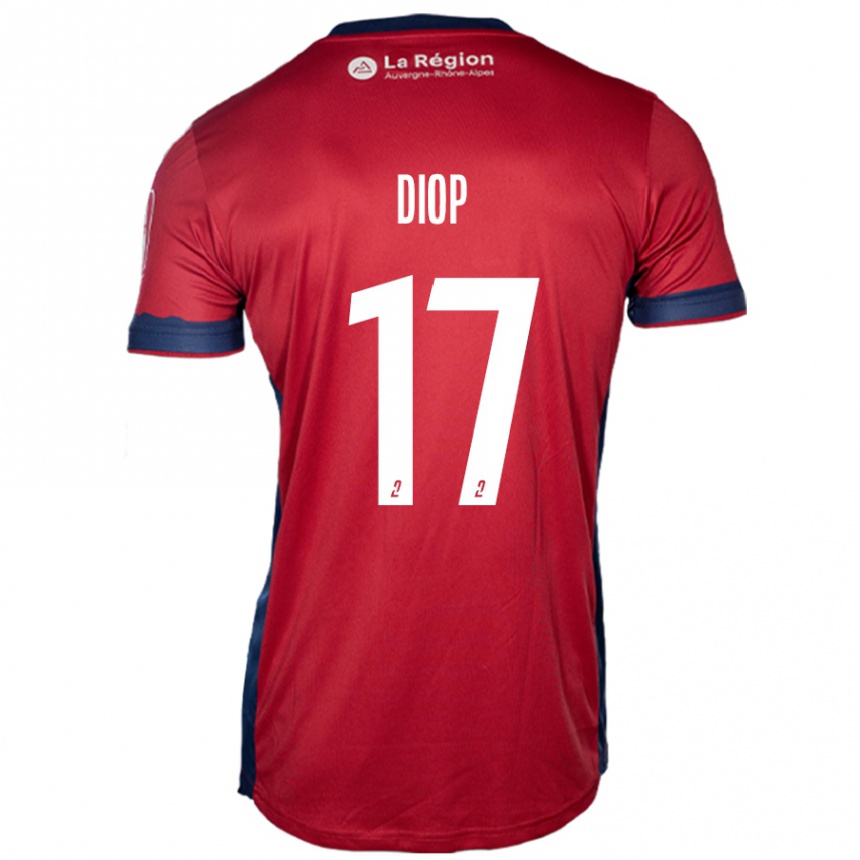 Niño Fútbol Camiseta Ousmane Diop #17 Borgoña Claro 1ª Equipación 2024/25 México