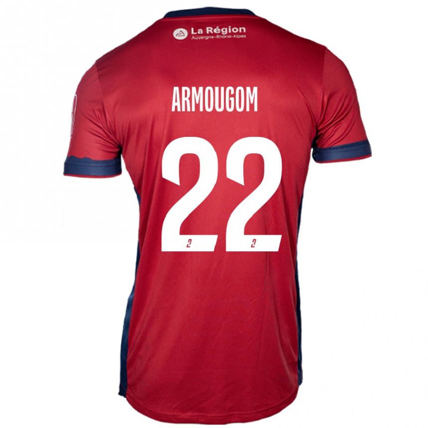 Niño Fútbol Camiseta Yoël Armougom #22 Borgoña Claro 1ª Equipación 2024/25 México