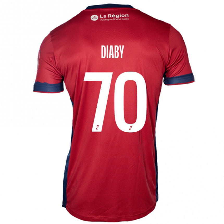 Niño Fútbol Camiseta Yadaly Diaby #70 Borgoña Claro 1ª Equipación 2024/25 México