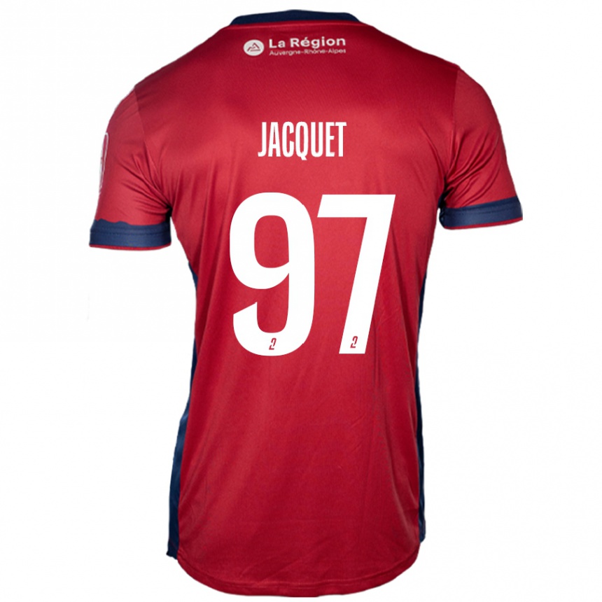 Niño Fútbol Camiseta Jérémy Jacquet #97 Borgoña Claro 1ª Equipación 2024/25 México