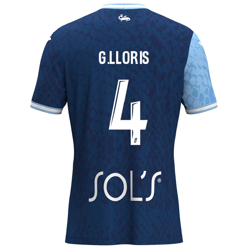 Niño Fútbol Camiseta Gautier Lloris #4 Azul Cielo Azul Oscuro 1ª Equipación 2024/25 México