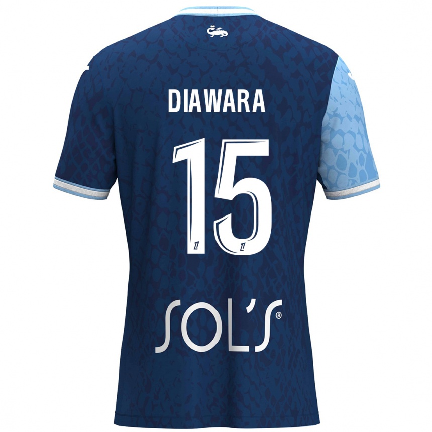 Niño Fútbol Camiseta Kandet Diawara #15 Azul Cielo Azul Oscuro 1ª Equipación 2024/25 México