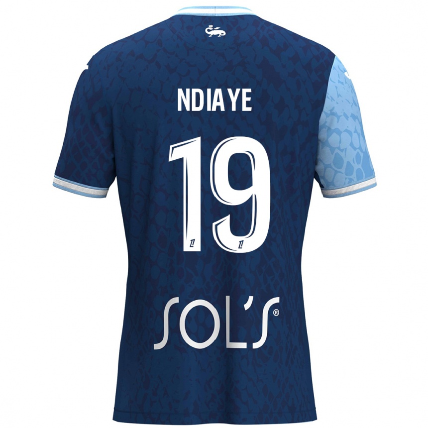 Niño Fútbol Camiseta Rassoul Ndiaye #19 Azul Cielo Azul Oscuro 1ª Equipación 2024/25 México