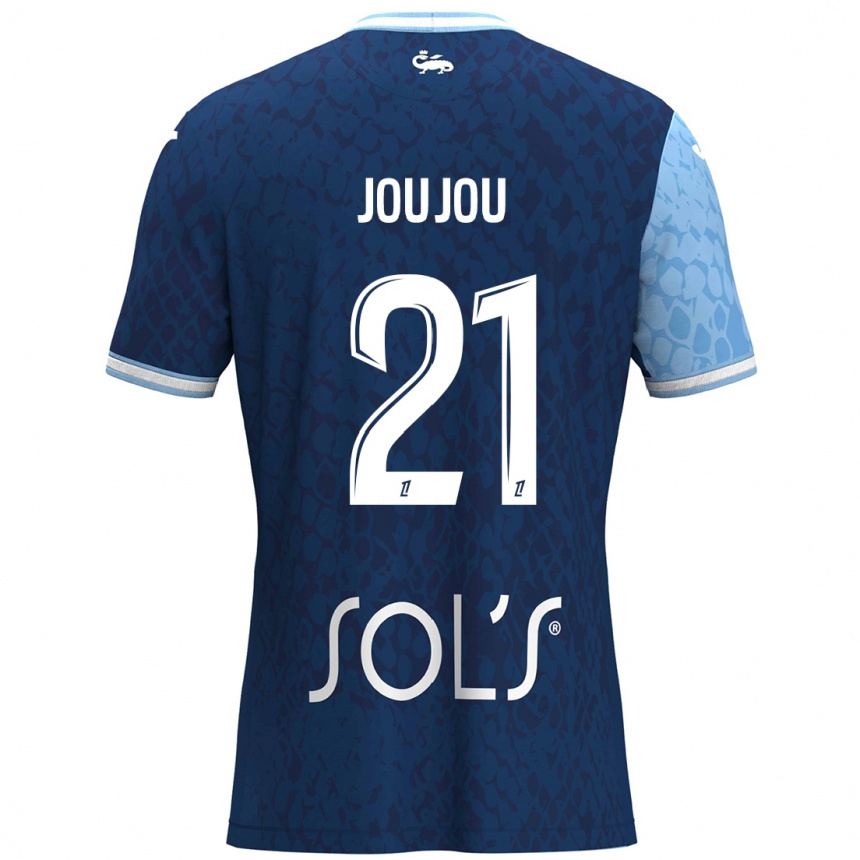 Niño Fútbol Camiseta Antoine Joujou #21 Azul Cielo Azul Oscuro 1ª Equipación 2024/25 México