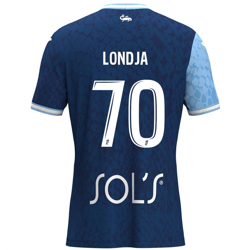 Niño Fútbol Camiseta Ruben Londja #70 Azul Cielo Azul Oscuro 1ª Equipación 2024/25 México