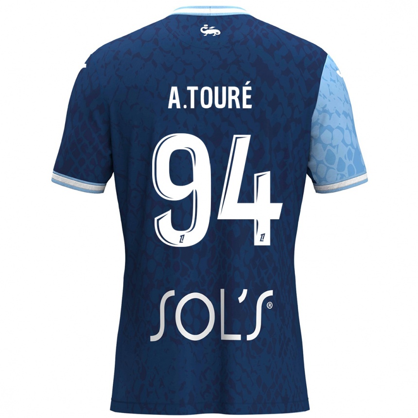 Niño Fútbol Camiseta Abdoulaye Touré #94 Azul Cielo Azul Oscuro 1ª Equipación 2024/25 México