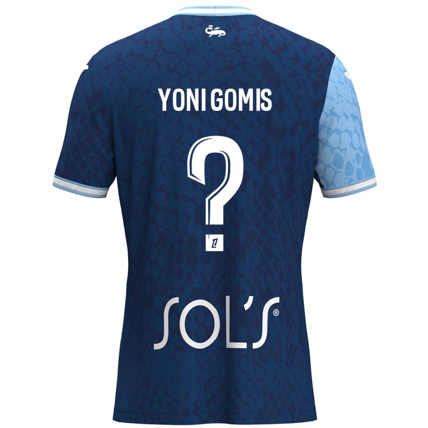 Niño Fútbol Camiseta Yoni Gomis #0 Azul Cielo Azul Oscuro 1ª Equipación 2024/25 México