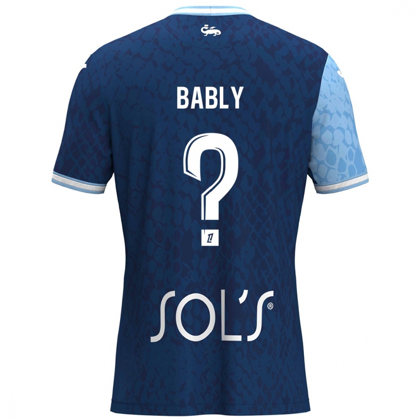 Niño Fútbol Camiseta Emmanuel Bably #0 Azul Cielo Azul Oscuro 1ª Equipación 2024/25 México