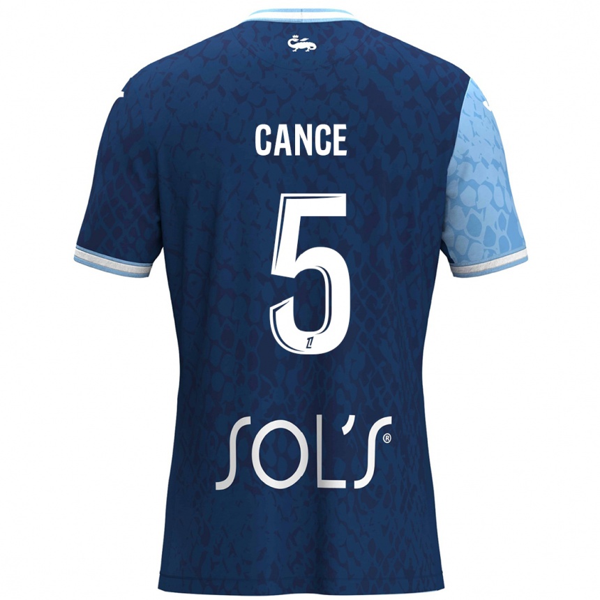 Niño Fútbol Camiseta Laurie Cance #5 Azul Cielo Azul Oscuro 1ª Equipación 2024/25 México