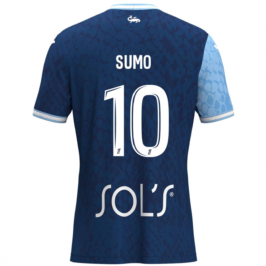 Niño Fútbol Camiseta Eva Sumo #10 Azul Cielo Azul Oscuro 1ª Equipación 2024/25 México