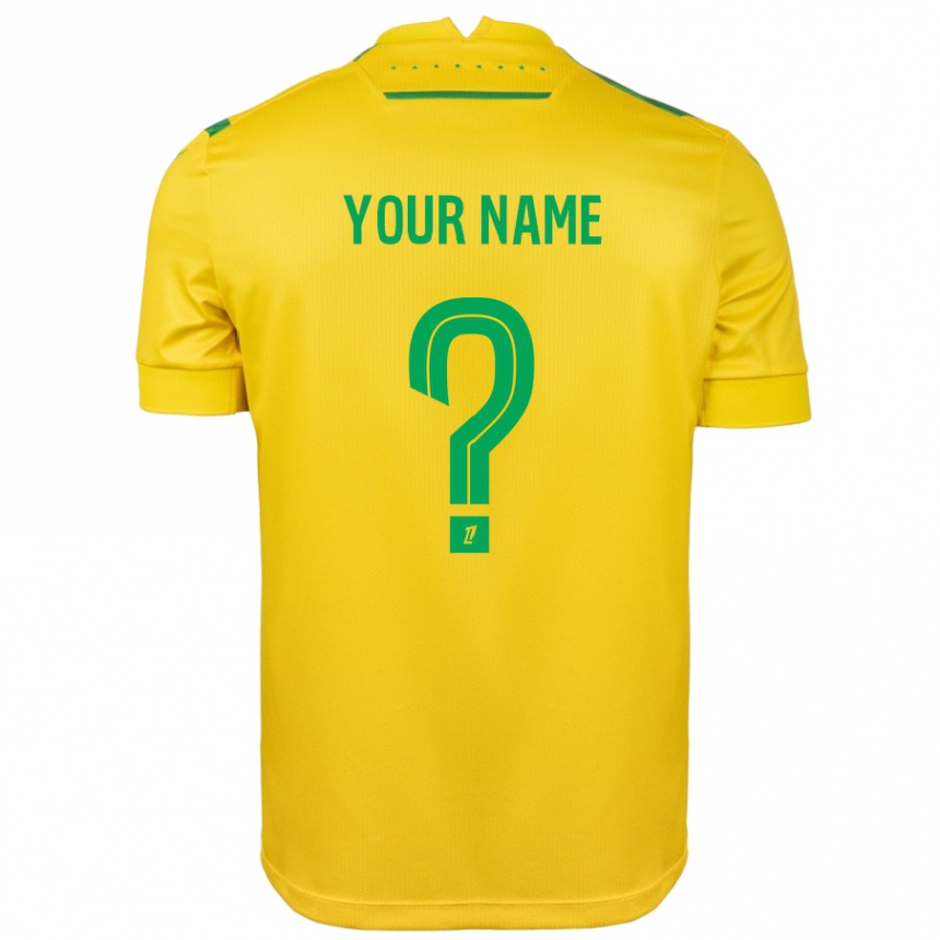 Niño Fútbol Camiseta Su Nombre #0 Amarillo Verde 1ª Equipación 2024/25 México