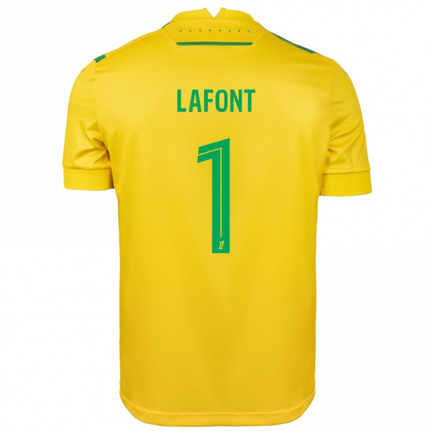 Niño Fútbol Camiseta Alban Lafont #1 Amarillo Verde 1ª Equipación 2024/25 México